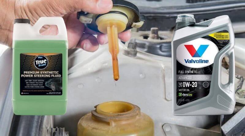 oil mixed with power steering fluid