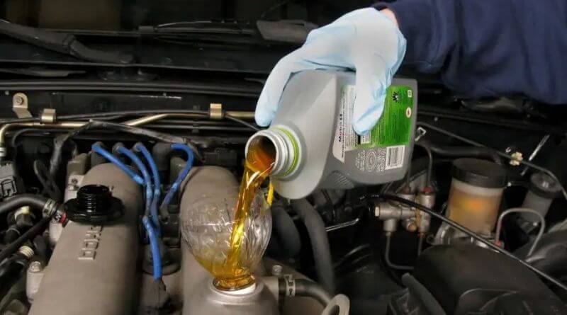 power steering fluid in engine oil