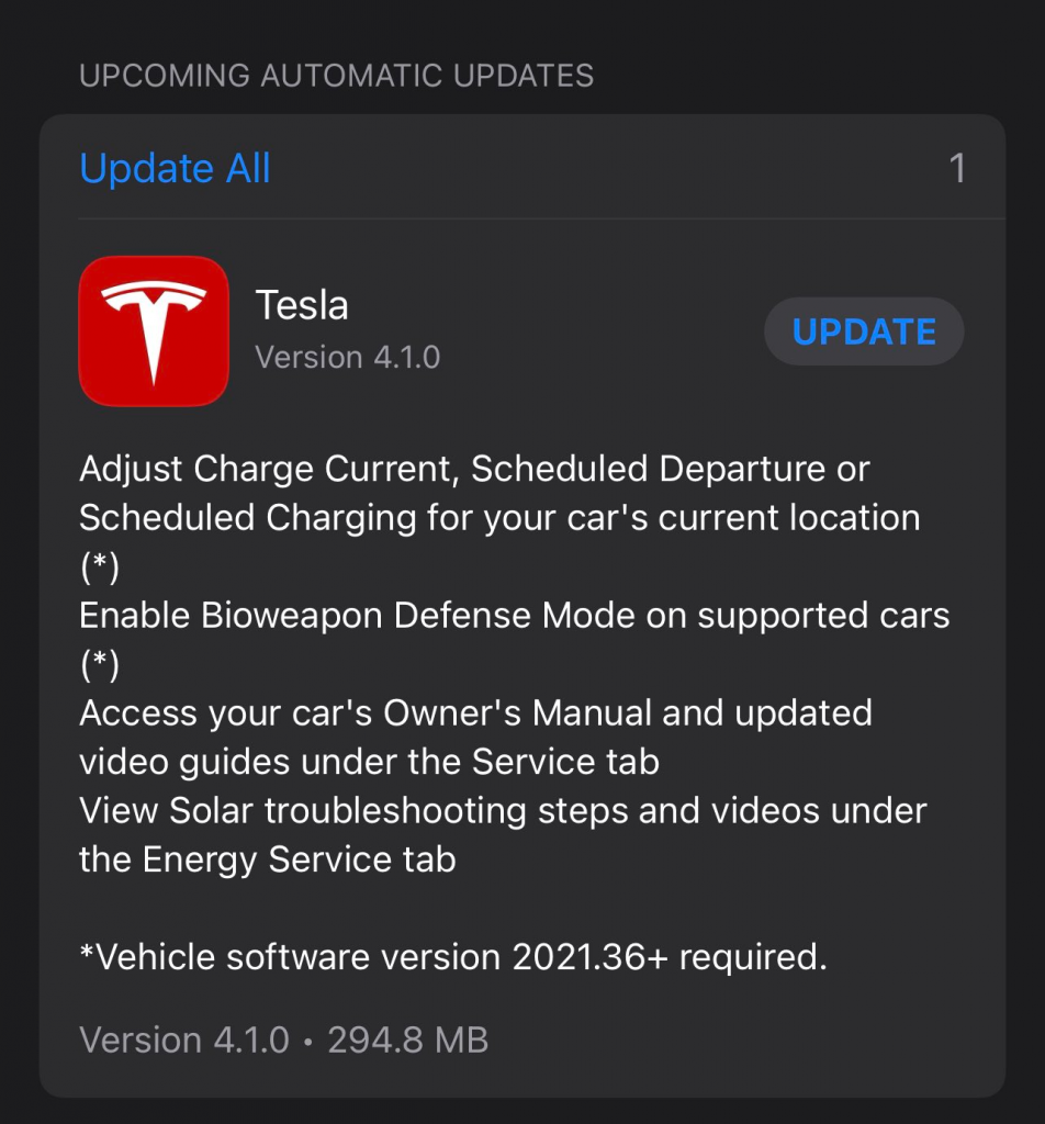 install Tesla software updates